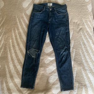 AGoldE Sophie (discontinued style) high rise jeans in stone wash denim